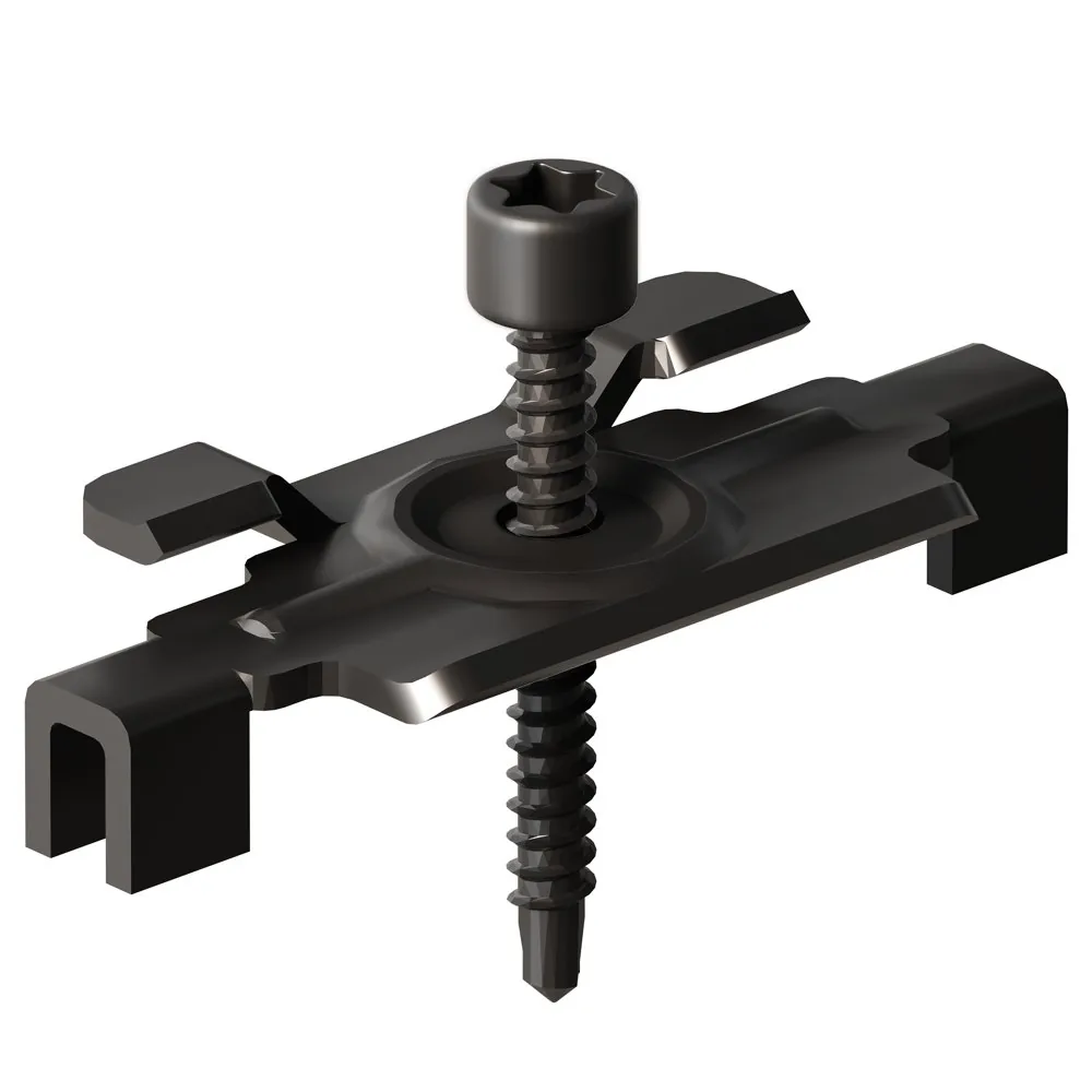 Clip de fijación oculta atornillado al aluminio