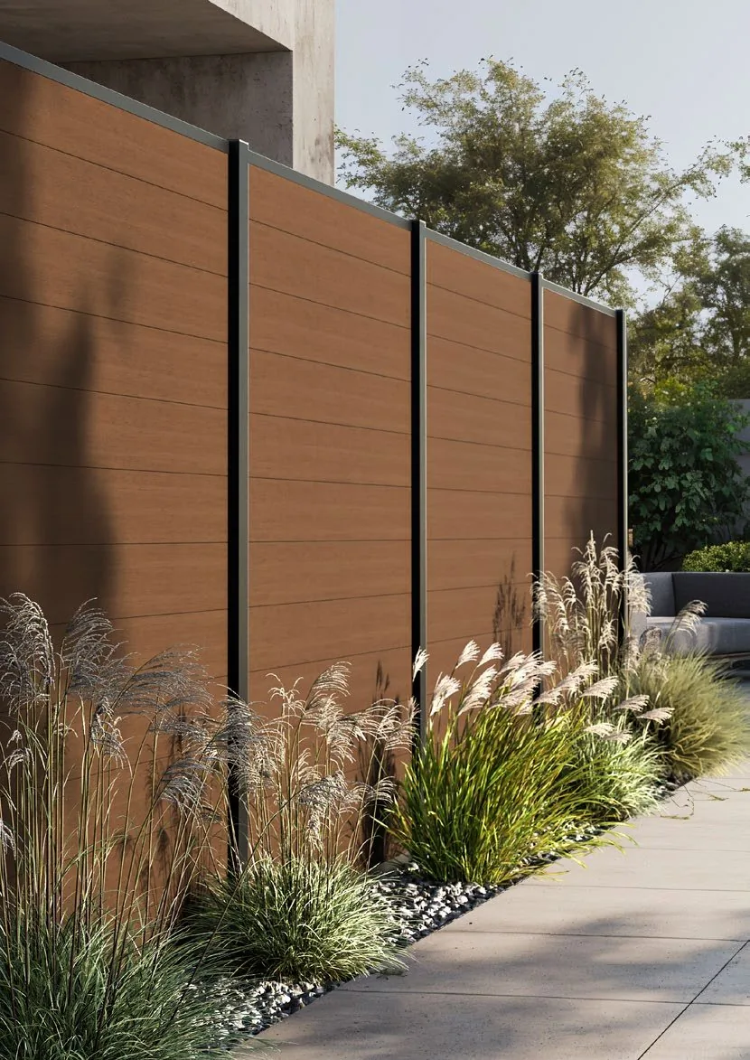 Valla Fiberdeck Boston con lamas Exotics Brown